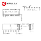 2.54mm Single Row Straight Female Pin Header 0.1" PCB Socket Board Connector Pinheader 2/3/4/5/6/7/8/9/10/32-40Pin For Arduino