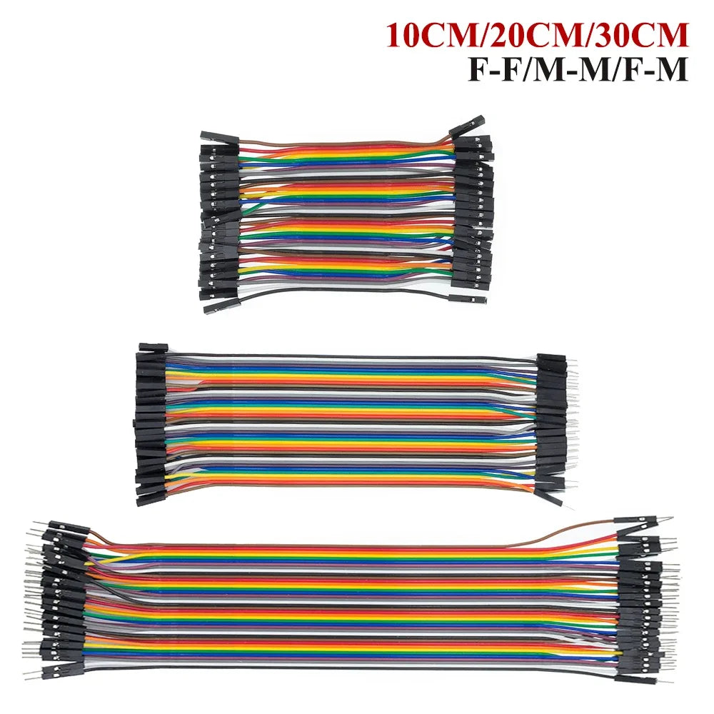 Dupont Line 10CM 20CM 30CM 40Pin Male to Male + Male to Female and Female to Female Jumper Wire Dupont Cable for Arduino DIY KIT