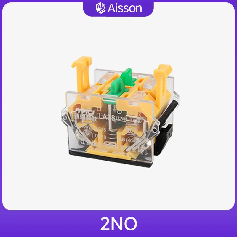 LA38-11D with Light Push Button Switch NO NC Momentary Latching DC 12V 24V AC 220V 380V LED Indicators