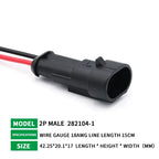 5/20/100 Sets 1/2/3/4/5/6 Pin Way Waterproof Electrical Wire Connector Plug 1.5mm Terminals 2Pin HID Plug Auto Xenon Lamp Plug