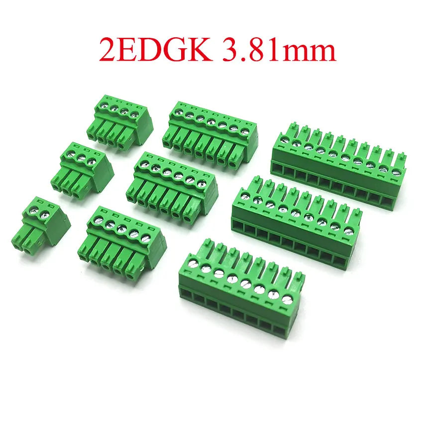 50pcs KF2EDGk 15EDGk 3.81 Pluggable Terminal Block Connector 3.81mm Pitch 2P/3P/4P/5P/6P/8P/9P/10P