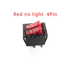 2Pcs KCD2 Double Boat Rocker Switch 6 Pin On-Off Position with Green Red Lights 20A 125VAC/16A 250V - Black No Light Option