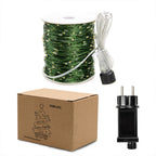 Green Cable LED Christmas String Fairy Lights Garland Outdoor Waterproof For Birthday Party Halloween Garden Room Decoration