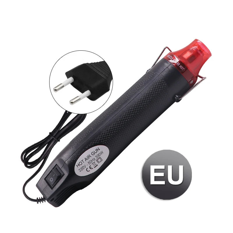220V DIY Heat Gun Electric Power Tool Hot Air Gun 300W Temperature Gun With Supporting Seat Shrink Plastic DIY Craft Tool
