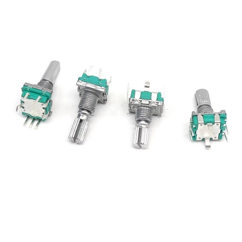2/10PCSEC11 Rotary Encoder Digital Potentiometer, Plum Blossom, Half Axis, Five-Leg Handle Length 15MM 20MM