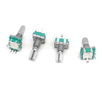 2/10PCSEC11 Rotary Encoder Digital Potentiometer, Plum Blossom, Half Axis, Five-Leg Handle Length 15MM 20MM