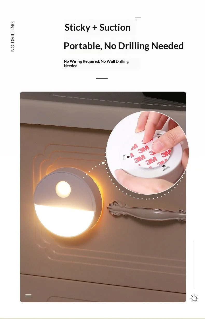 Intelligent induction home night light cabinet bedroom corridor steps wireless security human body sensor light