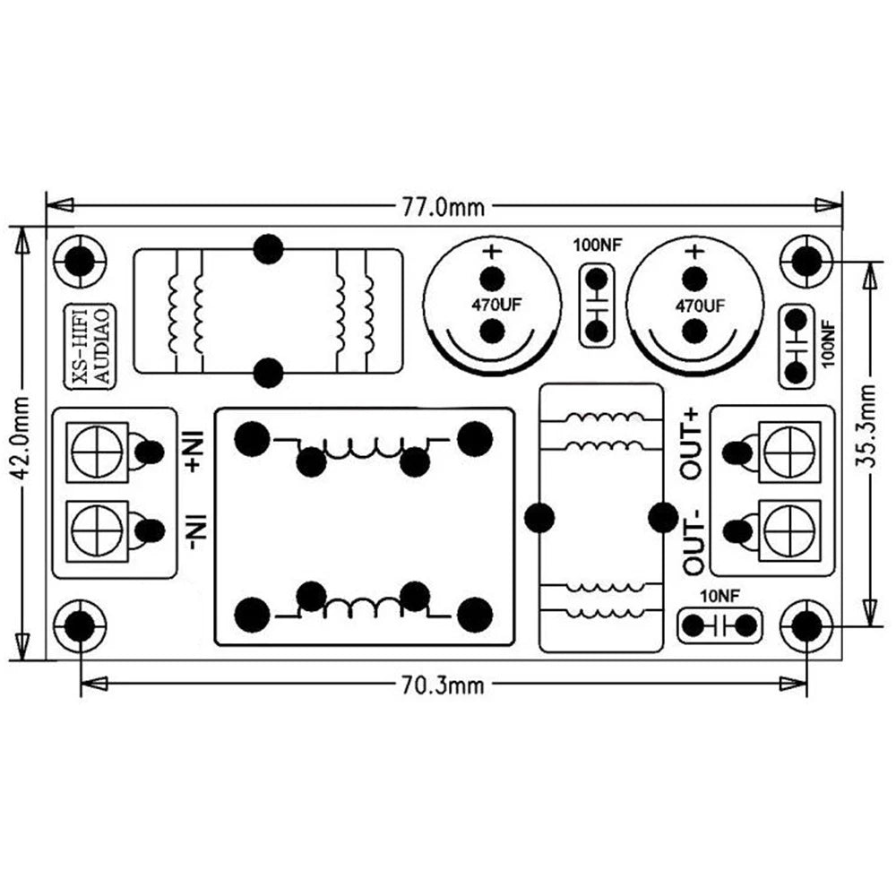 2A 4A 10A 20A DC LC Filter EMI Electromagnetic Interference Filter EMC FCC High Frequency Power Filtering Module
