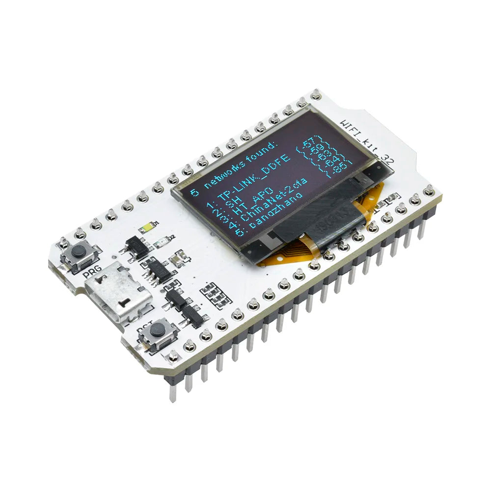 ESP32 Bluetooth WiFi Development Board 3.3V-7V 0.96-inch OLED WiFi Development Module 600 DMIPS Processing Power CP2102