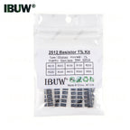 0201 0402 0603 0805 1206 1% 5% SMD Resistor Assorted Kit 1R-1M 10K 100K 1K 100R Resistance Set DIY