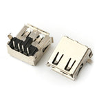 10Pcs USB 2.0 4Pin A Type Female Socket Connector G54 2 Feet 90/180 Degree Data Transmission Charging USB Connector