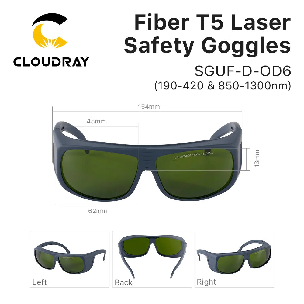 Cloudray 1064nm OD6+ Laser Safety Goggles Protective Glasses Shield Protection Eyewear For YAG DPSS Fiber Laser