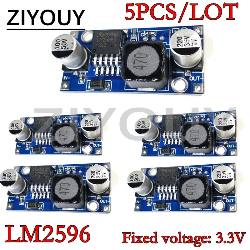 2/5PCS LM2596 LM2596S DC Buck Converter 3.0-40V To 1.5-35V Power Supply Step Down Module Fixed 3.3V,5.0V,12V DC to DC