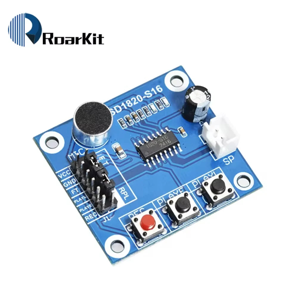 ISD1820 Recording Module Voice Board Telediphone With Microphones + Loudspeaker for Arduino