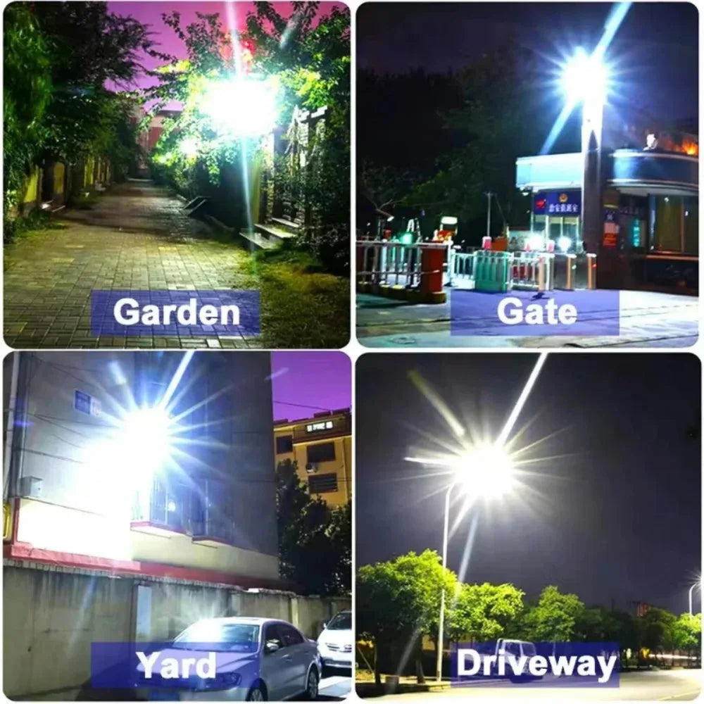 Most Powerful 150000W LED Solar Light Outdoor Motion Sensor Solar Street Lights IPX67 Waterproof Street Lamp Garden Yard Lantern