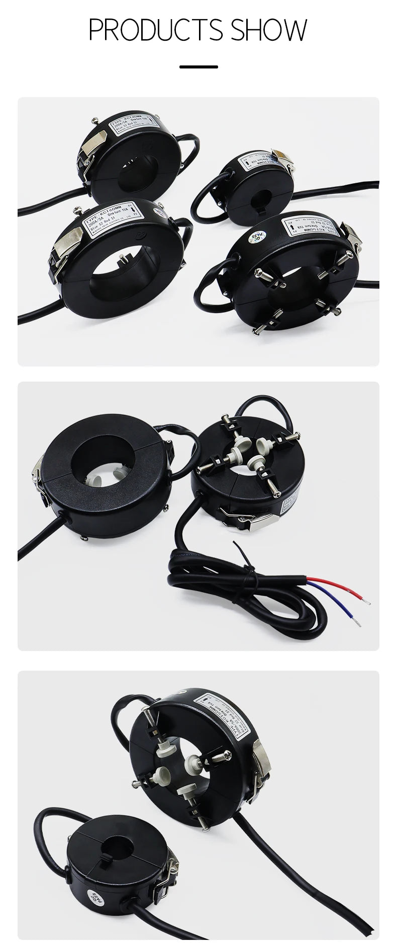 Circuit Open 60mm Aperture Current Transformer Power Measurement AC  Ct 300/5A Class 0.5 Low Voltage