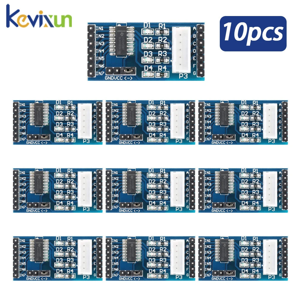 ULB2003 Module 5V DC Stepper Motor Driver Board for 8BYJ-48 28BYJ-48 4-Phase DIY Robot Projects with ULN2003 PIC MCU Control