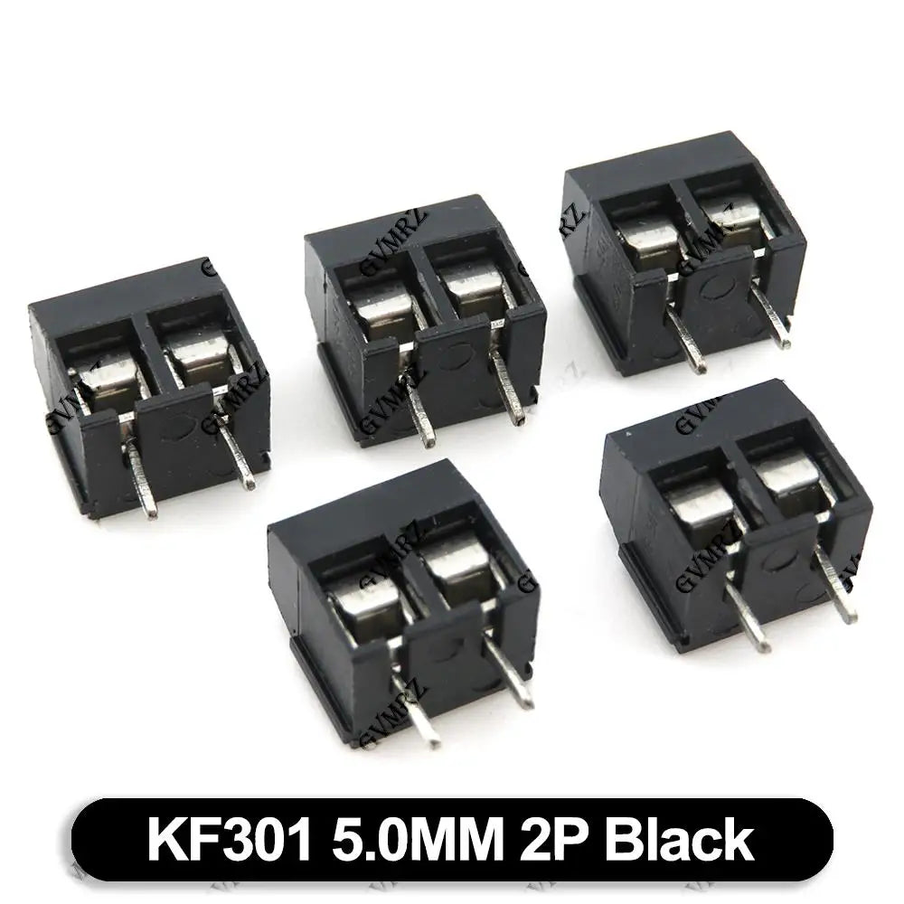 10PCS Blue Black Green 5.0mm 2P 3P PCB Terminal Block Connector Pitch 5.0mm KF301 Straight PCB Terminal Blocks Connector