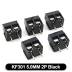 10PCS Blue Black Green 5.0mm 2P 3P PCB Terminal Block Connector Pitch 5.0mm KF301 Straight PCB Terminal Blocks Connector