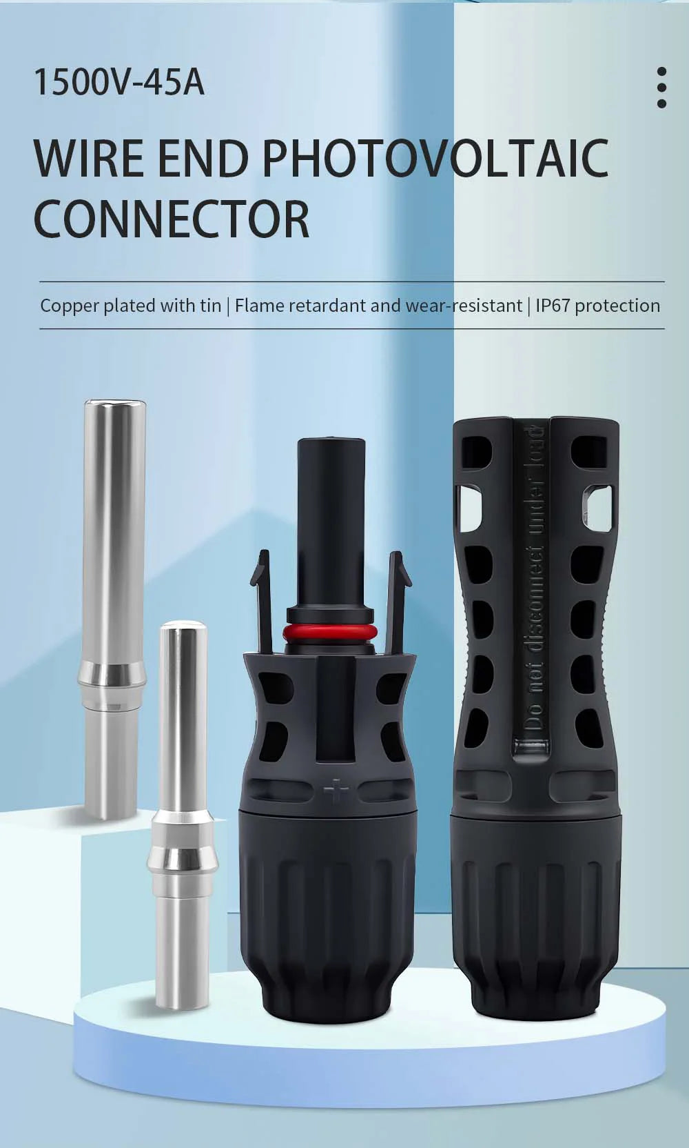 TOMZN 2 Sets of PV Solar Connectors 1000V 1500V 32A 45A Panel Branch PV Photovoltaic Wire/Board Terminal Box Inverter IP67 10LOT