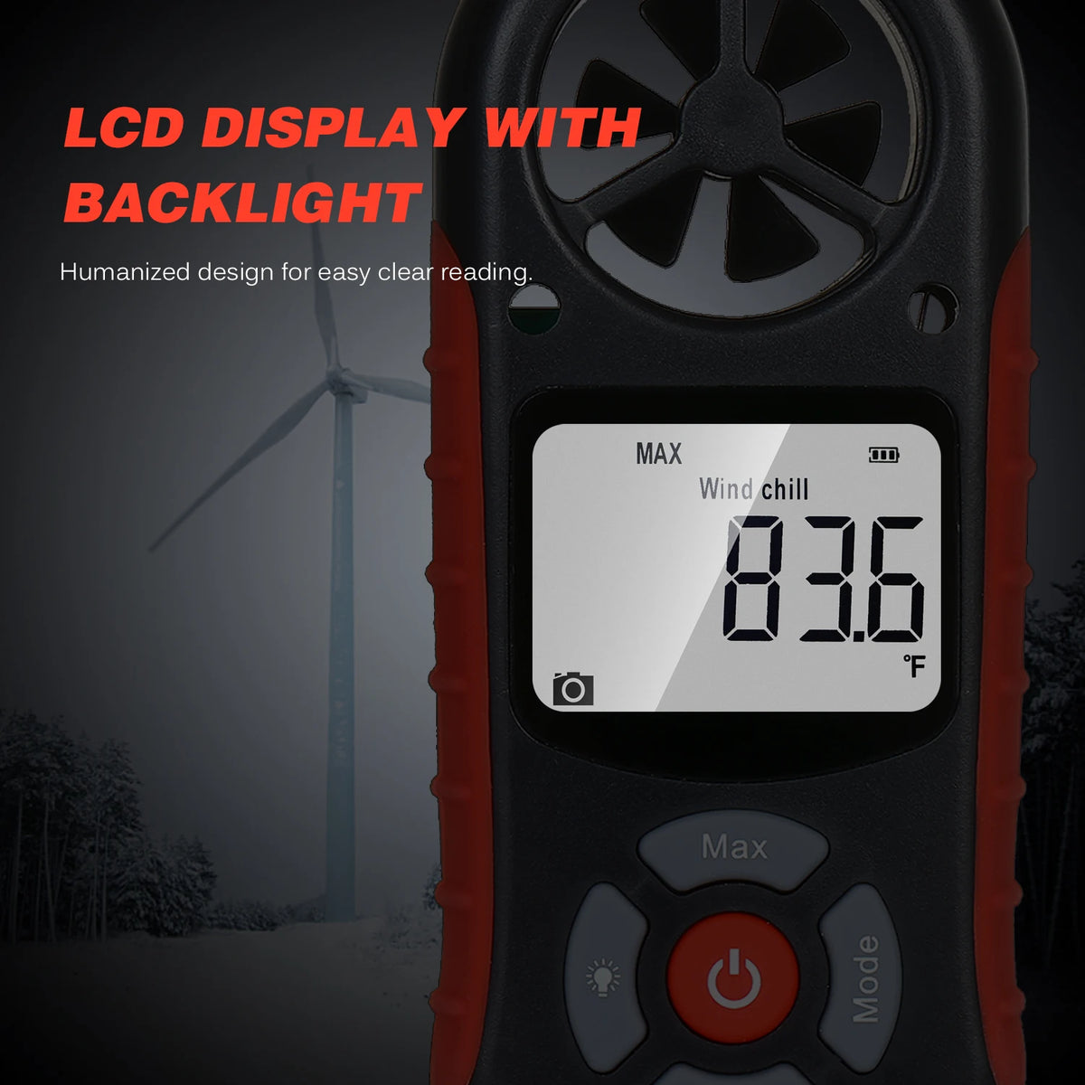 TL-303 Digital Anemometer Wind Speed Wind Chill Temperature Humidity Heat Index Dew Point Barometric Pressure Altitude Meter