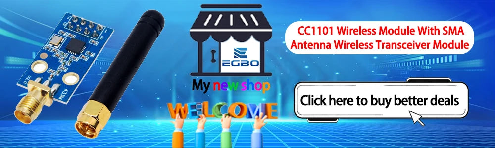 CC1101 Wireless Module With SMA Antenna Wireless Transceiver Module For Arduino 315/433/868/915MHZ