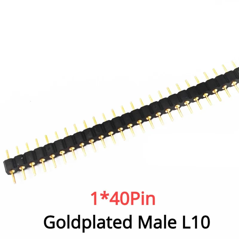 1x40P 1.27mm 2.0mm 2.54mm Round Hole Male Tin Gold Female Pin Header Single Row 0.1" Breakable PCB IC Crystal Transistor Socket