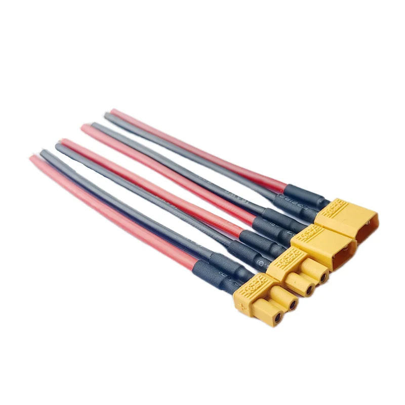 XT30 Pigtail Plug Male and Female Connector with 100mm 16AWG Tinned Wire Cable for RC Fixed wing Lipo Battery FPV Drone charger