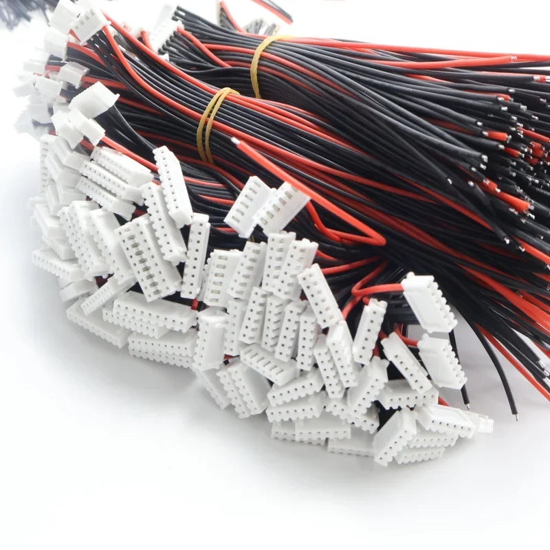 10pcs Lipo Battery Balance Charger Single Head Silicon 22AWG Cable 1S-8S  IMAX B6 Connector Plug 10-50cm Wire