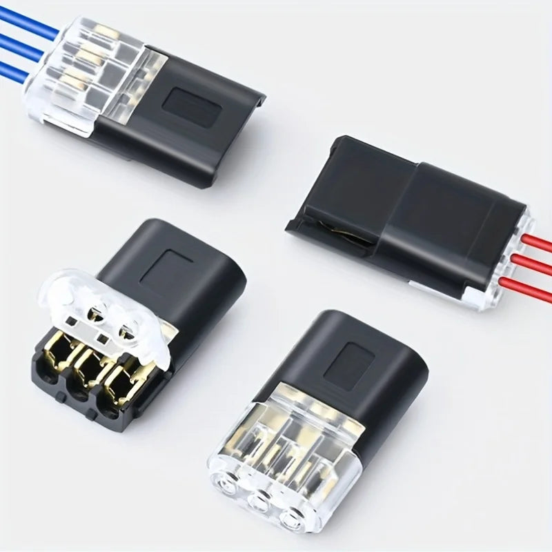 D1/D2/D3 Electric Wire Connector,1/2/3 Pin No Strip Line Cable Interconnection Detachable Automotive Terminal Plug Universal