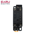 H3Y-2 AC220V Delay Timer with Base Socket Power-On Delay Rotary Knob DPDT 0-30s 60Min Adjustable Timer Relay for Home Automation
