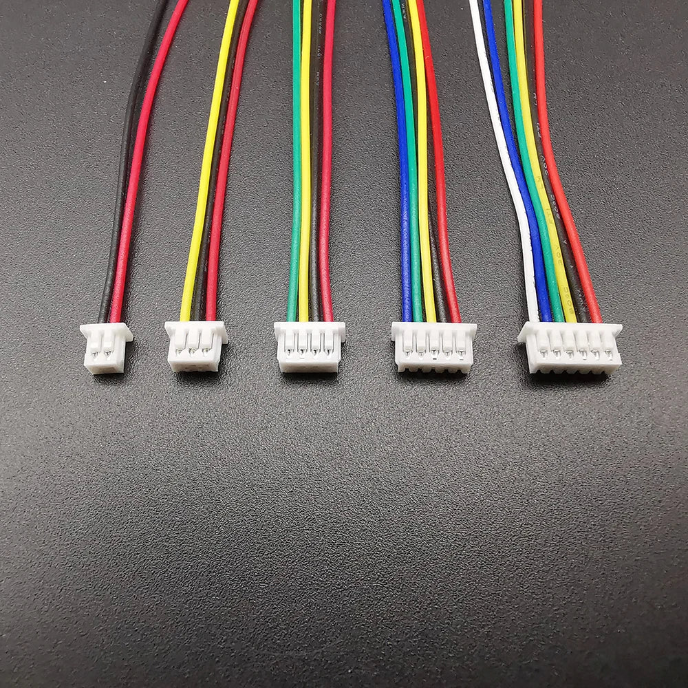10Pairs Mini Micro JST 1.25 Connector Pitch 1.25mm 2/3/4/5/6Pin Male Female Plug Connector with Cables Wire Length 10CM 15CM