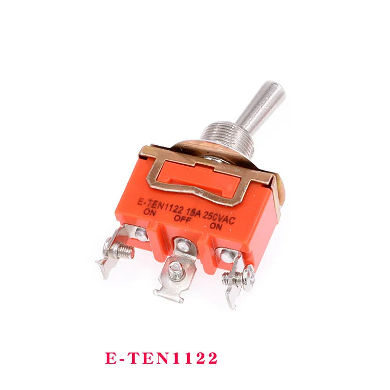 1PCS SPST DPDT 250V 15A Toggle Switch 2 3 Position Latching E-TEN with Waterproof Cap for Electrical Engineering