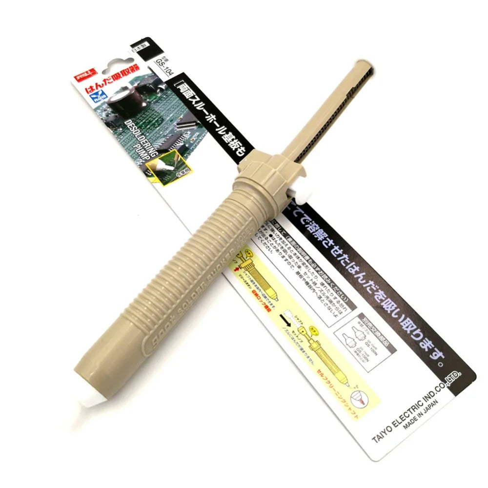 Japan GOOT GS Desoldering Pump Large Medium Small Sizes Self-Cleaning Anti-Static Manual Solder Sucker Light Strong Repair Tools