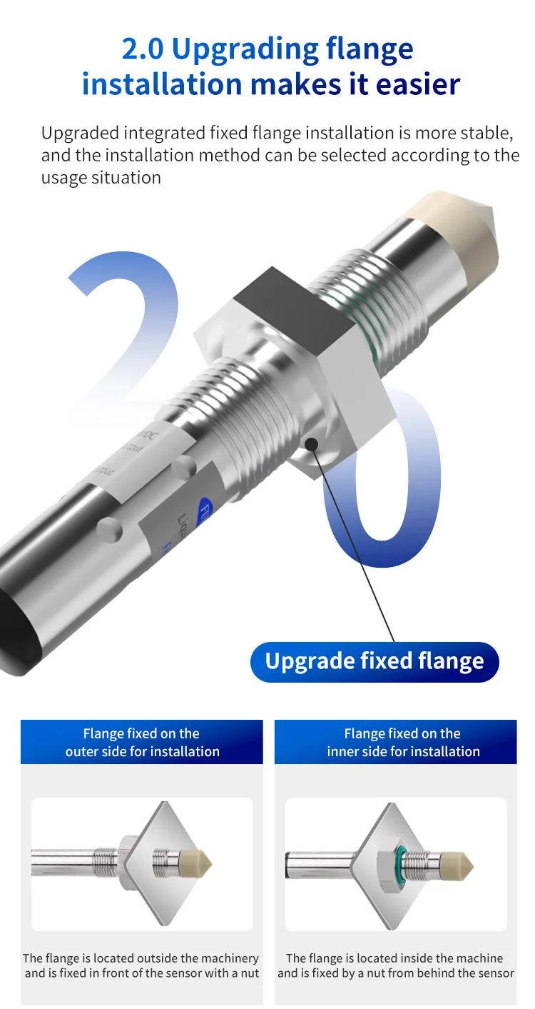 FUWEI FKY12-NP-FL Capacitive Contact Water & Oil Level Sensing Probe Proximity Switch Sensor for Level Detection