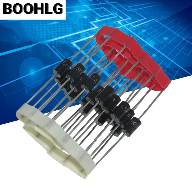 28 Values TVS Diode DO-201AD 1.5KE400CA 1.5KE200A 1.5KE440CA 1.5KE400A 1.5KE18A 1.5KE12A 1.5KE440A 1.5KE12CA 1.5KE15CA 1.5KE15A