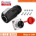 Cnlinko LP24 3 4Pin M24 Aviation Waterproof Power Connector Plug Socket for Radio Audio Visual Video Medical LED UAV Industry