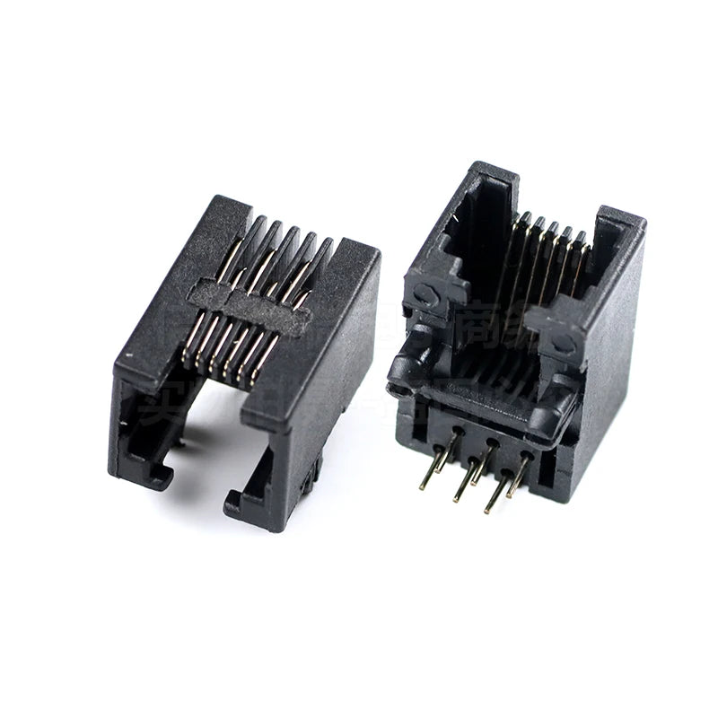 5/10pcs RJ11 Socket Curved Pin 95001 6P6C 6P4C 4P4C 8P8C Seat Phone Jack Female Head Socke Telephone Connector