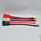 1pcs Double Pole 50A 600V High Current Plug with 8AWG M8 Silicone Cable Electric Forklift Plug Quick Charging Connector