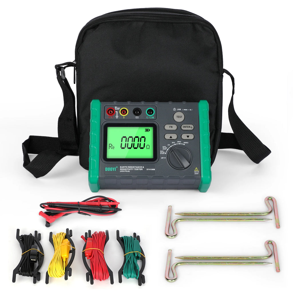 Duoyi 4100A Digital Ground Resistance Test Lightning Protection Detection Measuring Instrument Rocker Ground Resistance Tester