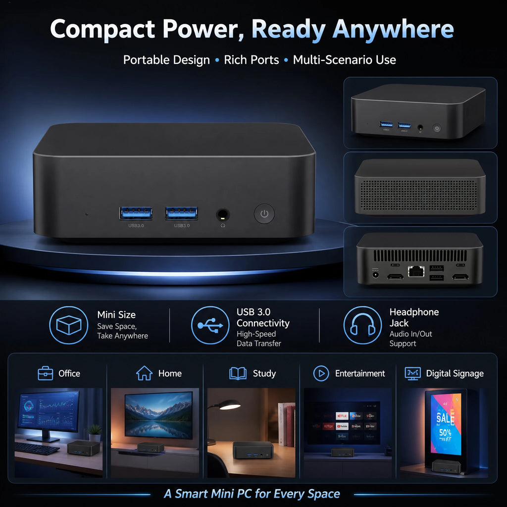 Windows 11 Pro Mini Pc Intel i9 10980HK i3 6100U Mini PC Computer 16GB 32GB RAM 1TB SSD Gaming PC Wifi 6 BT5.2 Mini PC Desktop