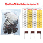 CBB Metal Film Capacitors Assortment Kit 100V 400V 630V 1000V 104 223 103 473 224 334 474 10nF 22nF 33nF 47nF 100nF 220nF 470nF