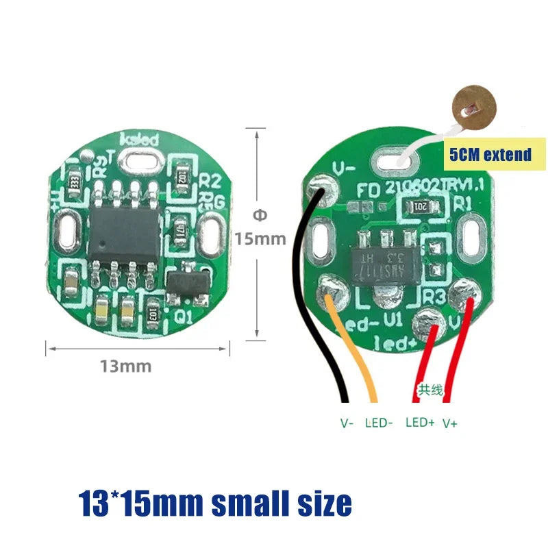 Mini Touch Switch Sensor Dimmable Switch Button Smart Home Switch Controller for DC3.7-24V Closet Corridor LED Strip Customized