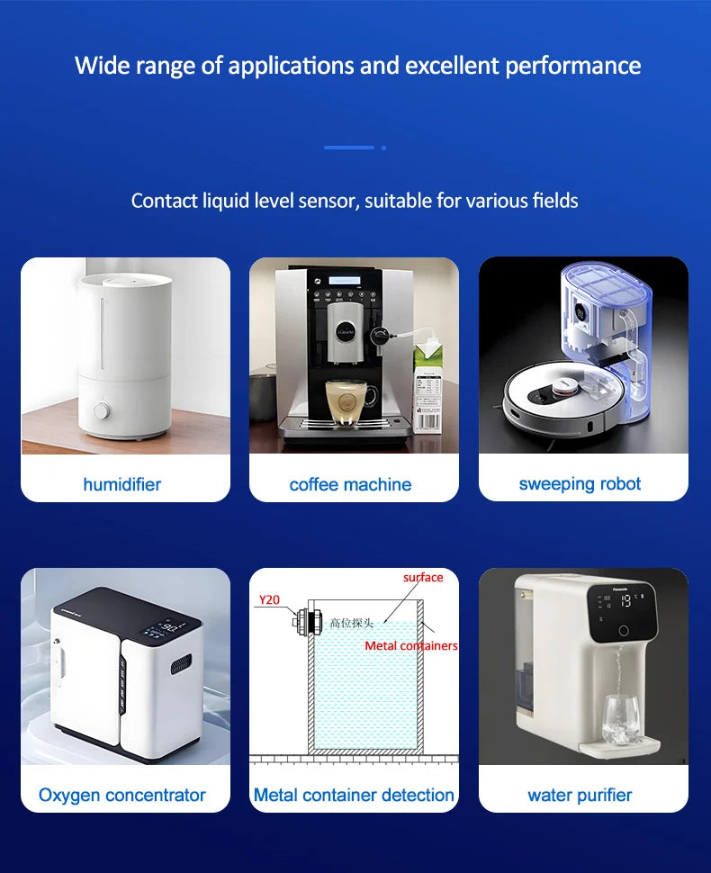 XKC-Y20 Low Cost Capacitive Contact Typle 2025New Designed Liquid Level Switch Level Sensor for Both Metal and Non-metallic Tank