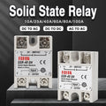 10A SSR 25A Solid State Relay 40A Output 3-32VDC 24-480VAC 220V Single Phase DC TO AC 40A Relay SSR HeatSink SSR 40DA