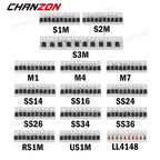 SMD Fast Switching Schottky Diode Assorted Kit Set M1 M4 M7 S1M S2M S3M SS14 SS16 SS24 SS26 SS34 SS36 RS1M US1M LL4148