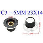 C1/C2/C3 Digital Scale 6mm Potentiometer Knob Metal Surface Indicating Instrument Adjustment Knob