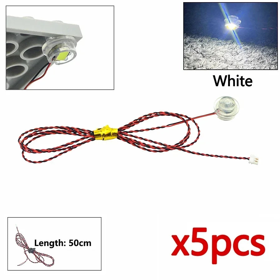 Flash Lamp City Street Light Bricks DIY 0.8mm Pin 1x1 1x2 1x4 Length 50cm SMD LED 2835  Remote Control Building Block