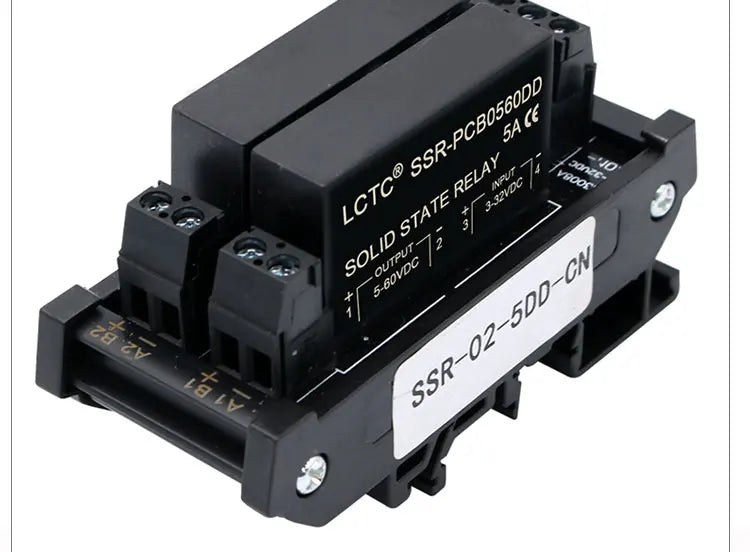 LCTC Solid State Relay Module 2 Or 4 Channels Relay DC TO AC DC TO DC 5A Common Positive Common Negative SSR DIN Mounted Relay