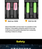 LiitoKala Lii-PD4/PD2 AC PD Charger LCD Fast Charging 4/2-Bay for 21700/18650/AA/AAA Multi-Protection Auto-Detect